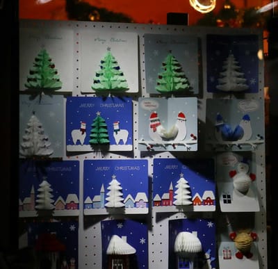 札幌大通り公園のクリスマス市　飛び出すクリスマスカード