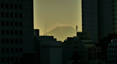 　　　　　🗻　大さん橋から見る、富士山の夕景　🗻