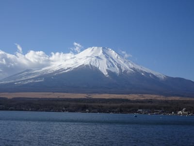 2017年お正月の富士山、山中湖から