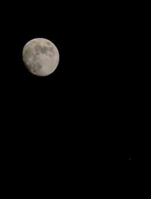 今夜の月に接近した木星