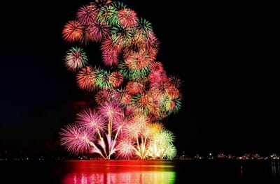 宍道湖の花火。
