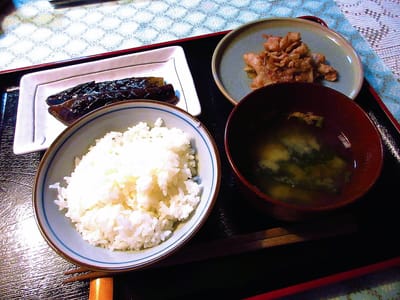 ◆：◇ 夕食：茄子と豚バラの生姜焼き定食_20240425