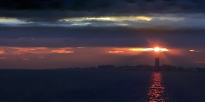 明石海峡の黄昏