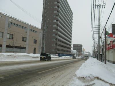 排雪された道路