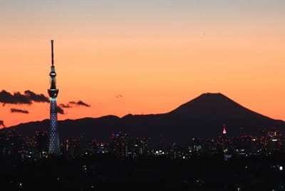 '19年 新年明けの富士山、東京スカイツリー、都心 1