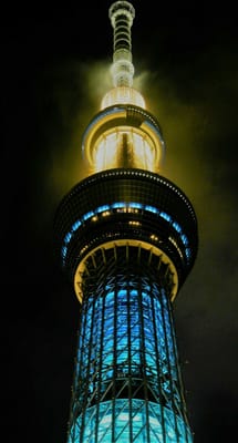 <お気に入り写真>　 " 東京スカイツリー、ライトアップ "