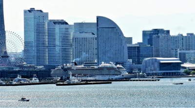 🚢 横浜港の壮観な眺め ‥ 日本初、大型クルーズ船５隻が同時着岸 !!　😍ヨコハマが、凄すぎた🎊