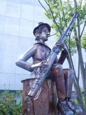 立川駅から散歩　最近できたと思われる銅像