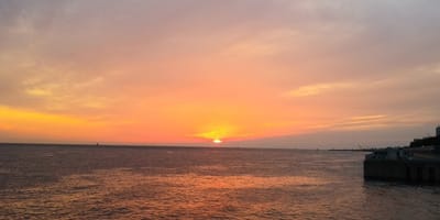 今日の夕陽　大蔵海岸　（1１月１日）