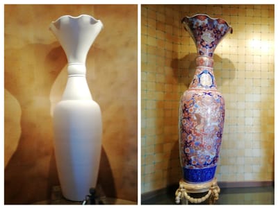 印象的な花瓶２点　続ボルセレインミュージアム　inハウステンボス　(長崎県福岡県ツアー2日目)　　2024年３月８日