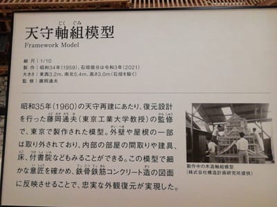 「天守軸組模型解説」　　熊本城天守閣復元     熊本ツアー３日目最終日     2021年11月６日