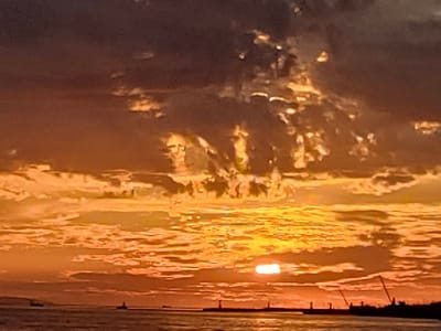 瀬戸内の夕陽　大蔵海岸
