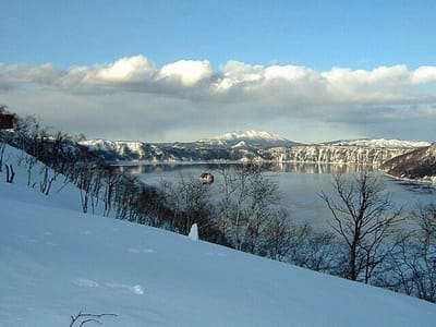 冬の摩周湖