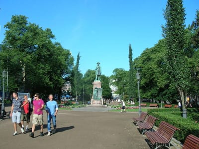 ヘルシンキの細長い公園