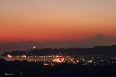 鎌倉、夜景の輝き