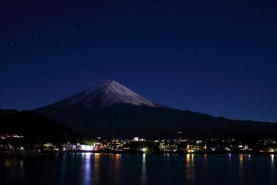 星空に浮かぶ富士山