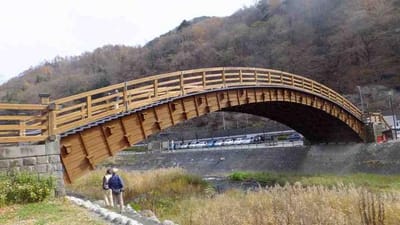 木曽路奈良井宿の大橋