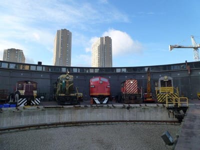 鉄道博物館に収容されているカナダ鉄道の機関車