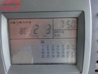 2月3日朝８時の我が家2Fベランダの気温は8℃でした
