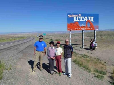 コロラドからユタに入る州境