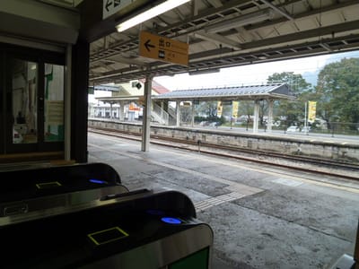 現在の横川駅のプラットホーム