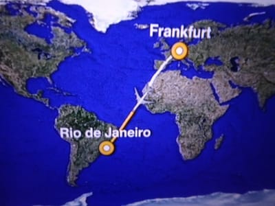 東京―フランクフルトーリオデジャネイロは19000km、ほぼ地球半周の距離だ