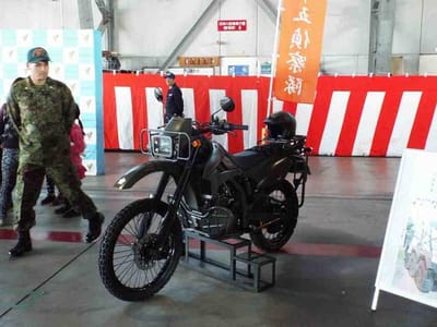 陸上自衛隊那覇駐屯地所属の偵察バイク